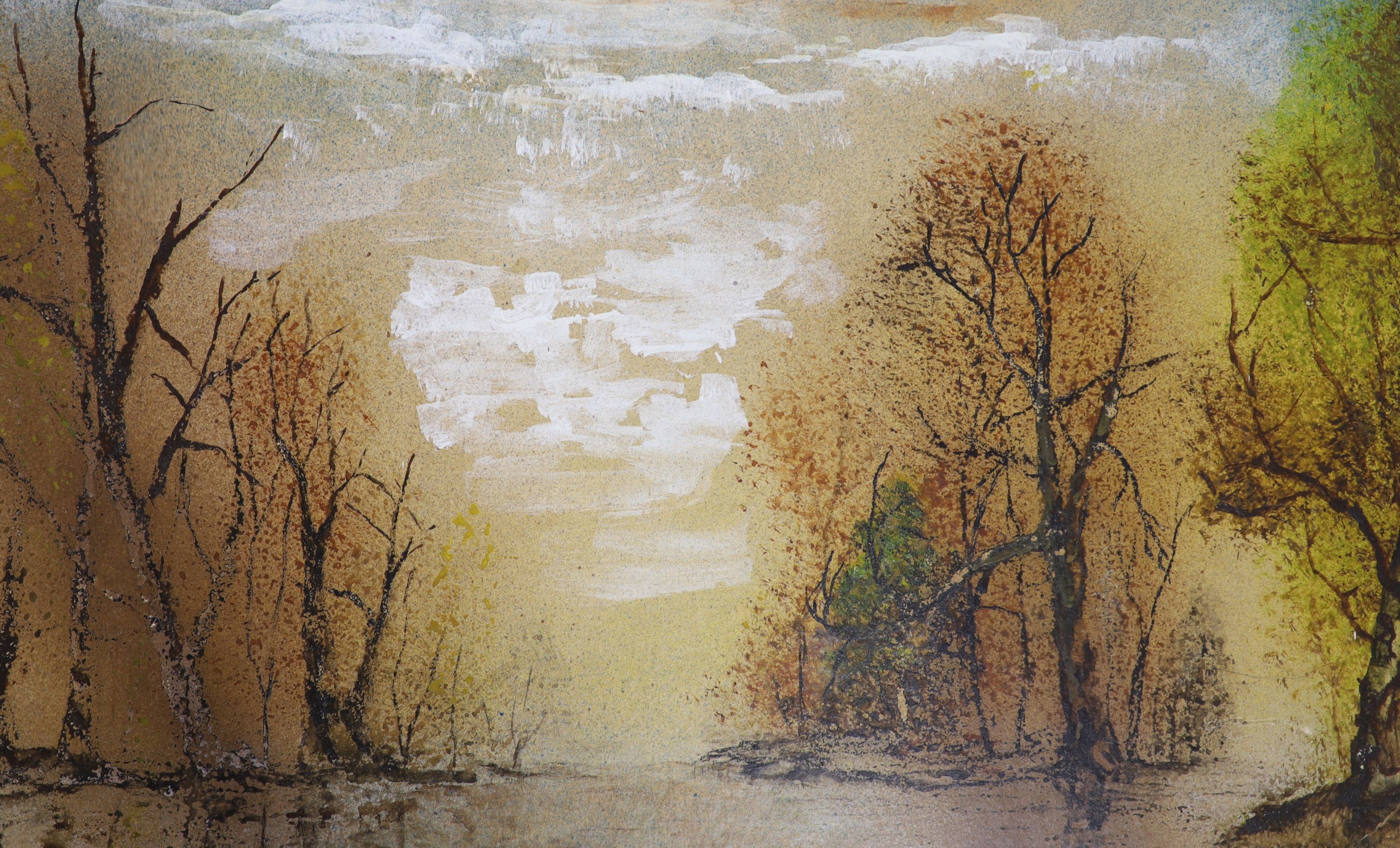 George Offord - ‘’Trees’’, and three further watercolours (4), largest 50 x 62cm.